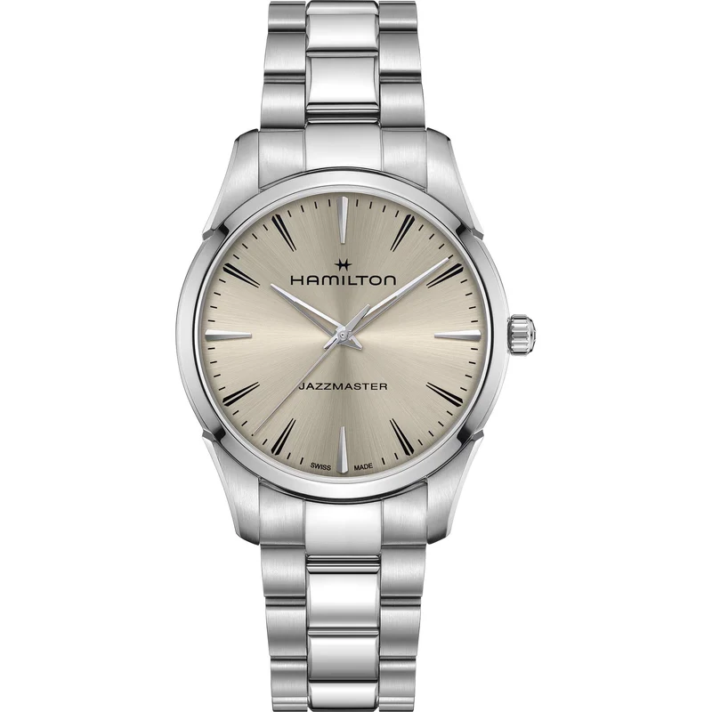 Hamilton Jazzmaster 40mm Beige Dial Steel Mens Quartz Watch H32461121