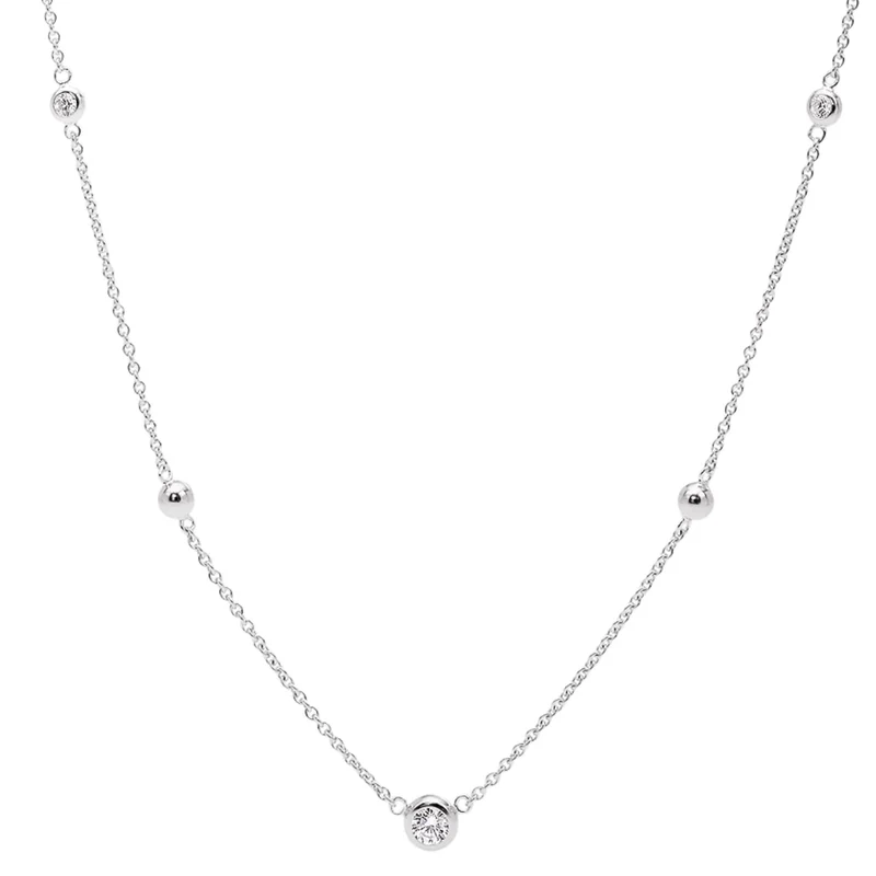 Fossil Glitz Sterling Silver Women's Necklace Box Set JFS00453040