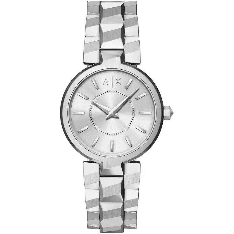 Armani Echange Audelle 34mm Silver Dial Steel Ladies Quartz Watch AX4405