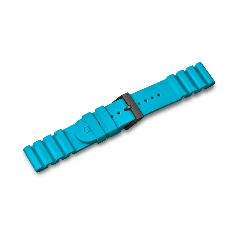 Victorinox Extensible Genuine High-Quality Surf Blue 21mm Rubber Strap D3 (FKM) V.60100