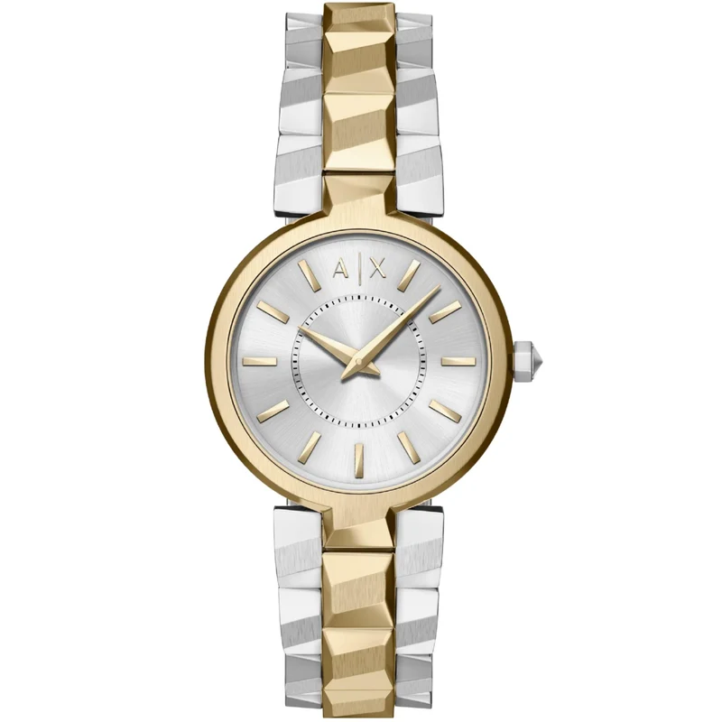 Armani Exchange Audora 34mm Silver Dial Steel Ladies Quartz Watch AX4406