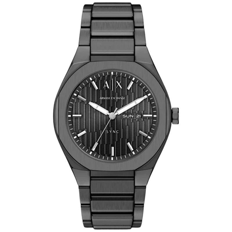 Armani Exchange Sync 42mm Grey Dial Steel Mens Quartz Watch AX4300