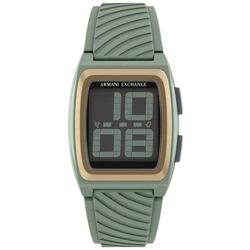 Armani Exchange Kelvin 42mm Digital Silicone Mens Quartz Watch AX2969