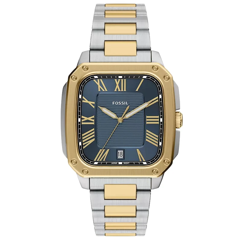 Fossil Crosby 42mm Blue Dial Steel Mens Quartz Watch FS6161