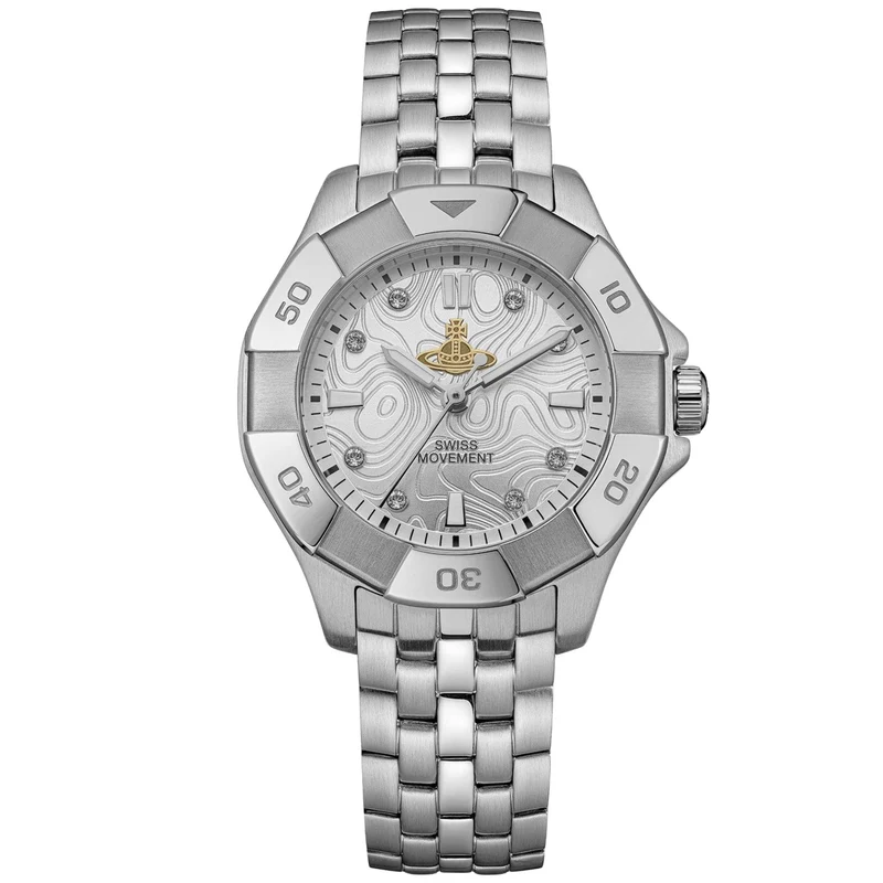 Vivienne Westwood The Brompton Silver Dial Steel Strap Women's Watch VV341WSSL