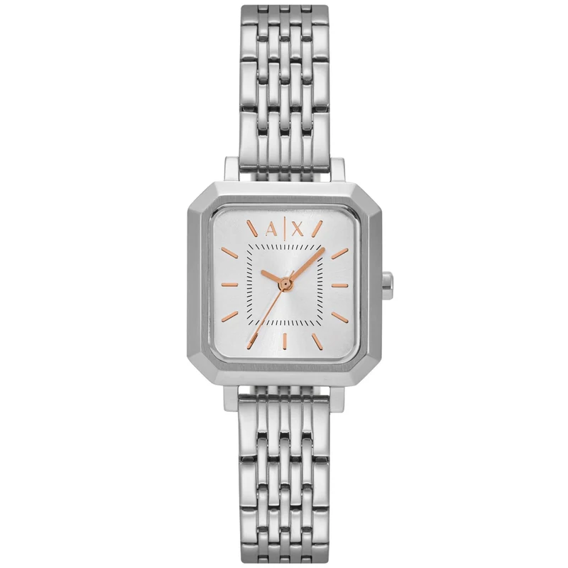 Armani Exchange Leila 27mm Silver Dial Steel Ladies Quartz Watch AX5724