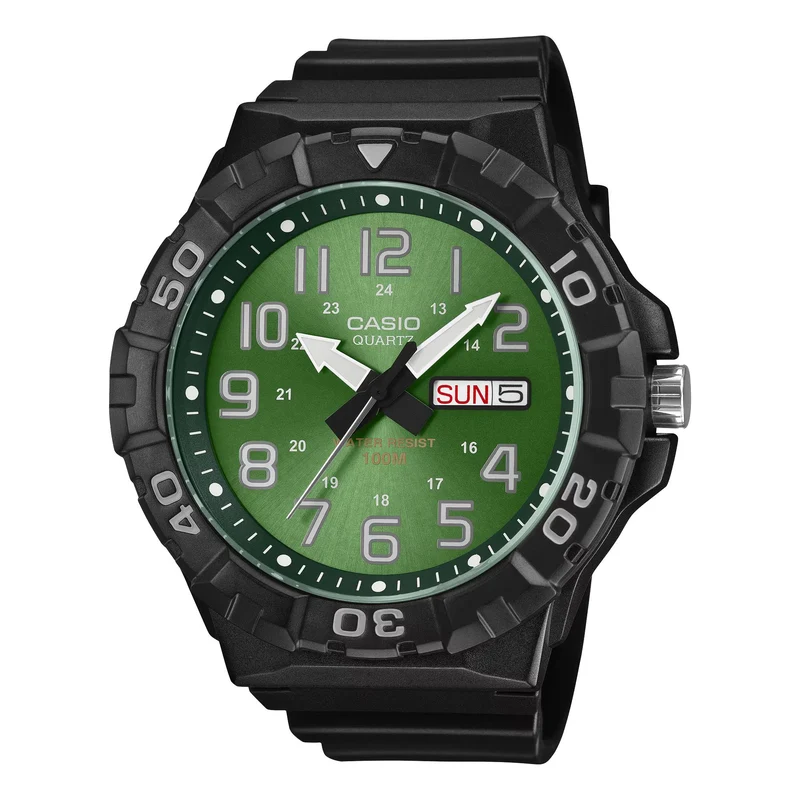 Casio Collection 'Green Face Series' 53mm Green Dial Resin Mens Quartz Watch MRW-210H-3BVEF
