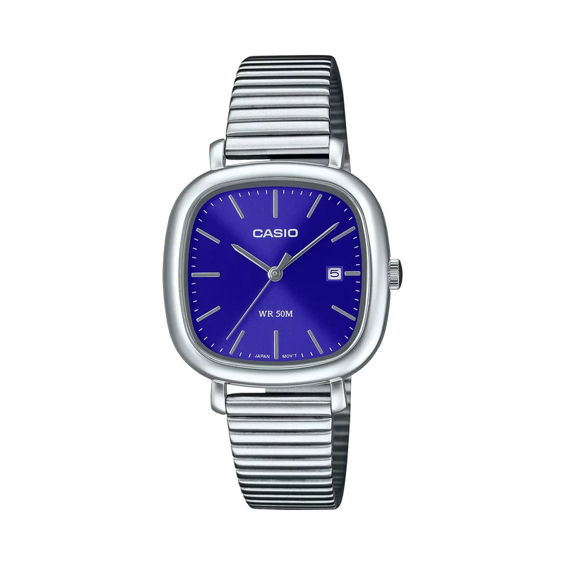 Casio Timeless Quartz Blue Dial Steel Strap Women's Watch LTP-B166D-2AVEF