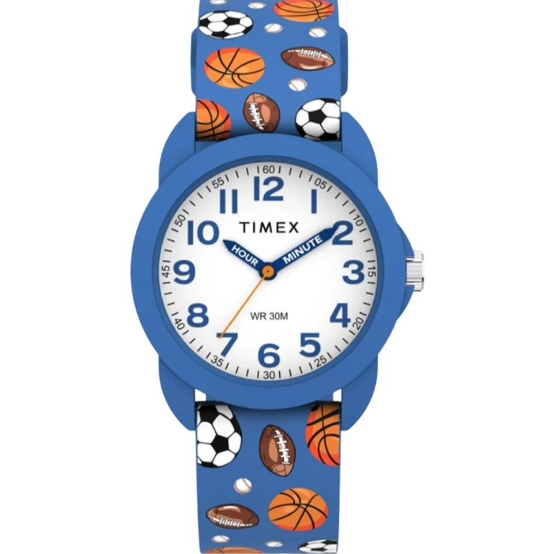 Timex Kids Time 30mm White Dial Silicone Kids Quartz Watch TW2Y59900
