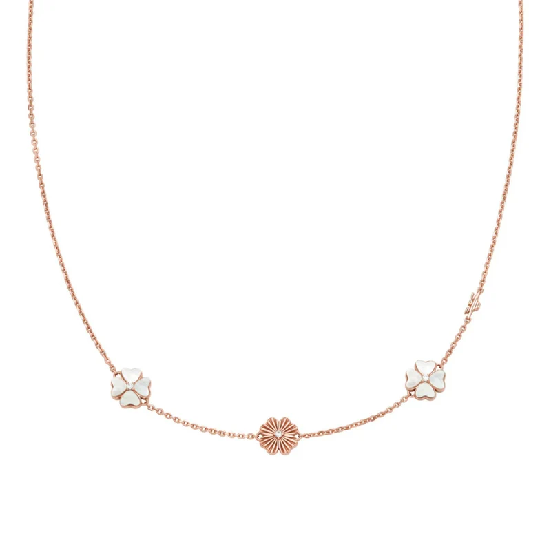 Emporio Armani Sentimental Clover Ever Sterling Silver Women's Necklace EG3650221
