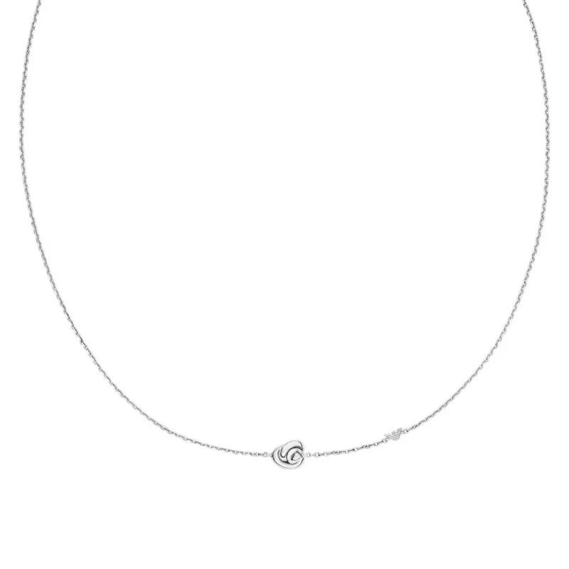 Emporio Armani Paramour Sterling Silver Knot Women's Necklace EG3642040