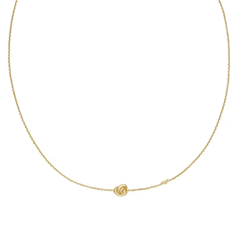 Emporio Armani Paramour Gold Tone Knot Women's Necklace EG3636710