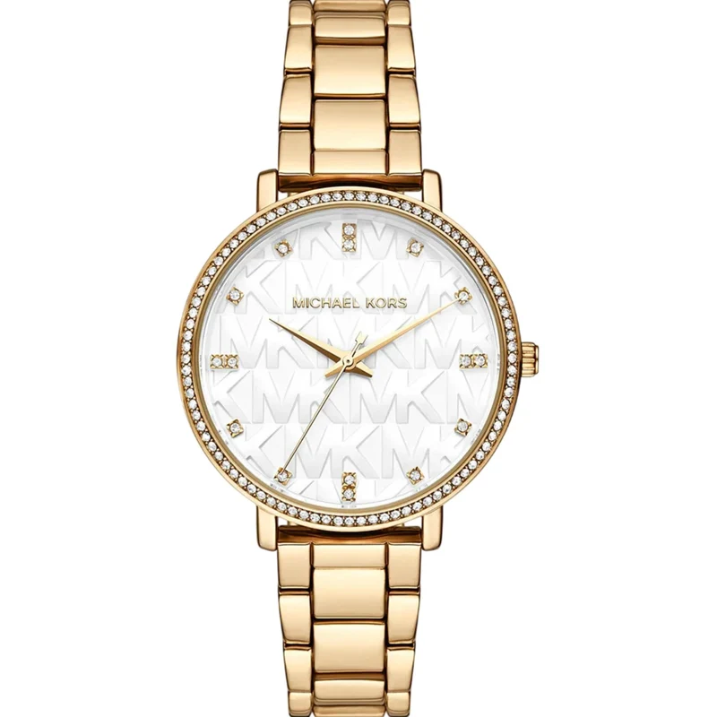 Michael Kors Pyper 38mm White Dial Steel Ladies Quartz Watch MK4919