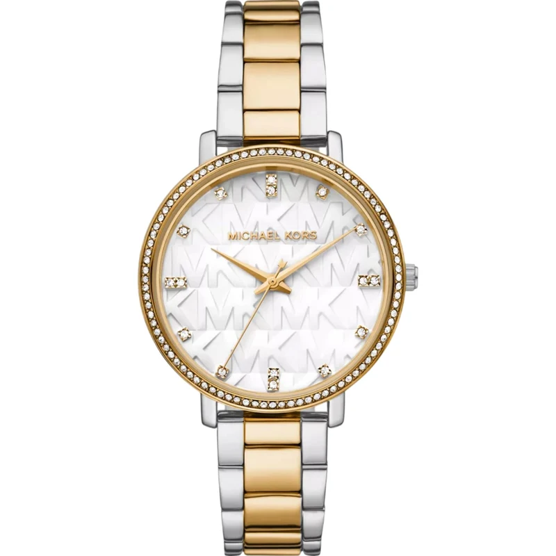 Michael Kors Pyper 38mm White Dial Steel Ladies Quartz Watch MK4918