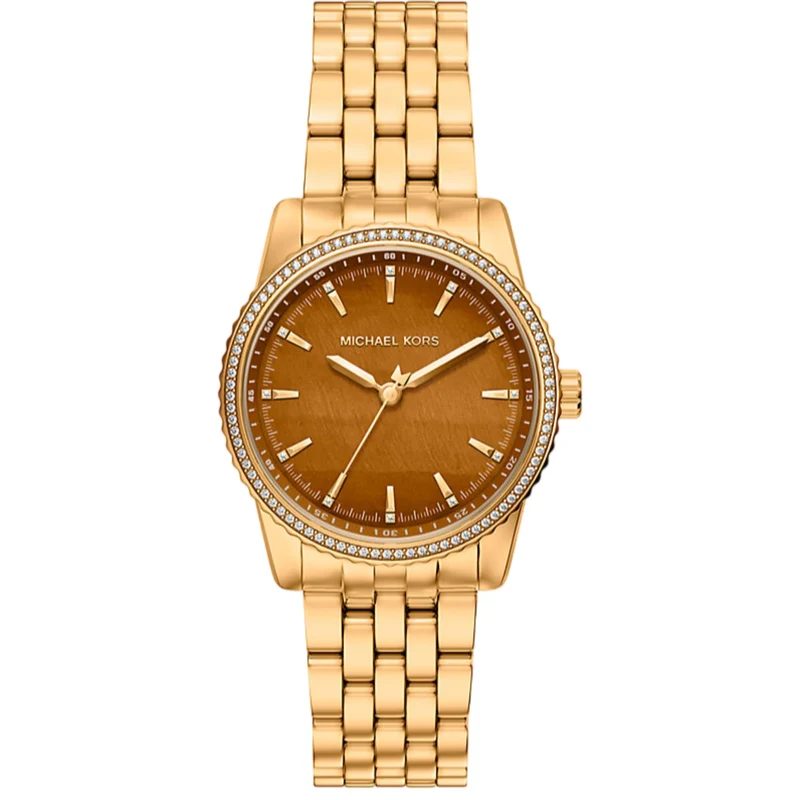 Michael Kors Bryant 35mm Brown Dial Steel Ladies Quartz Watch MK7581