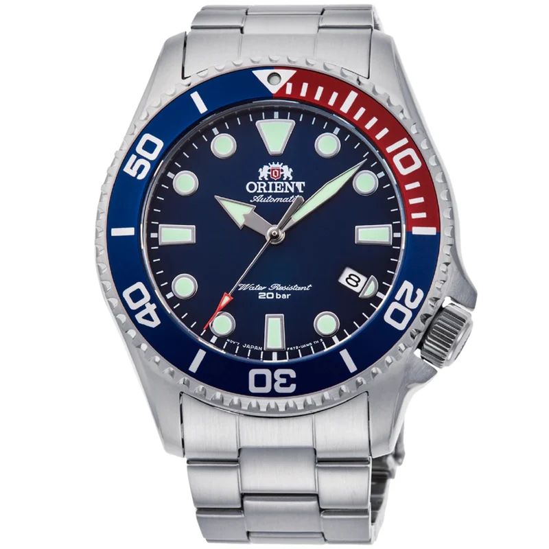 Orient Triton 43mm Blue Dial Steel Mens Automatic Watch RA-AC0K03L10B