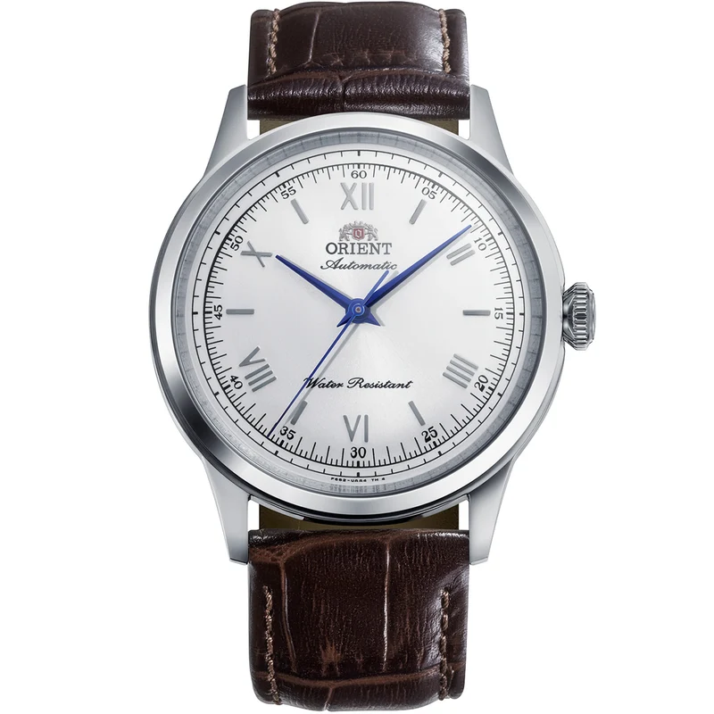 Orient Bambino 38mm 'No Date' White Dial Leather Mens Automatic Watch RA-BB0002S30B