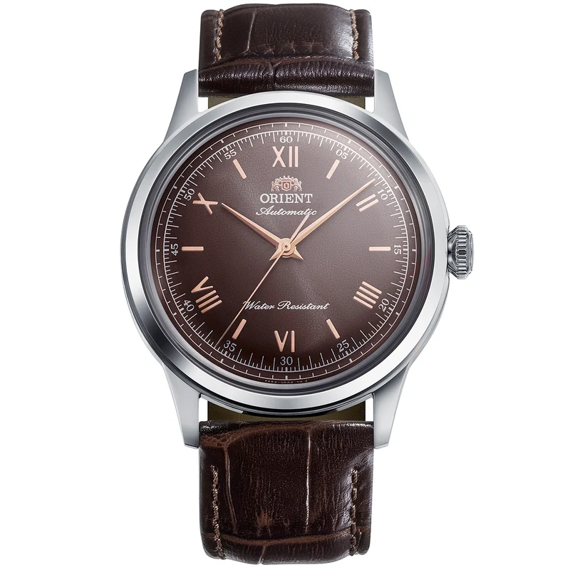 Orient Bambino 38mm 'No Date' Brown Dial Leather Mens Automatic Watch RA-BB0004Y30B