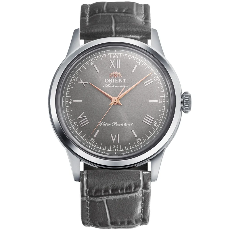 Orient Bambino 38mm 'No Date' Limited Edition Grey Dial Leather Mens Automatic Watch RA-BB0006N30B