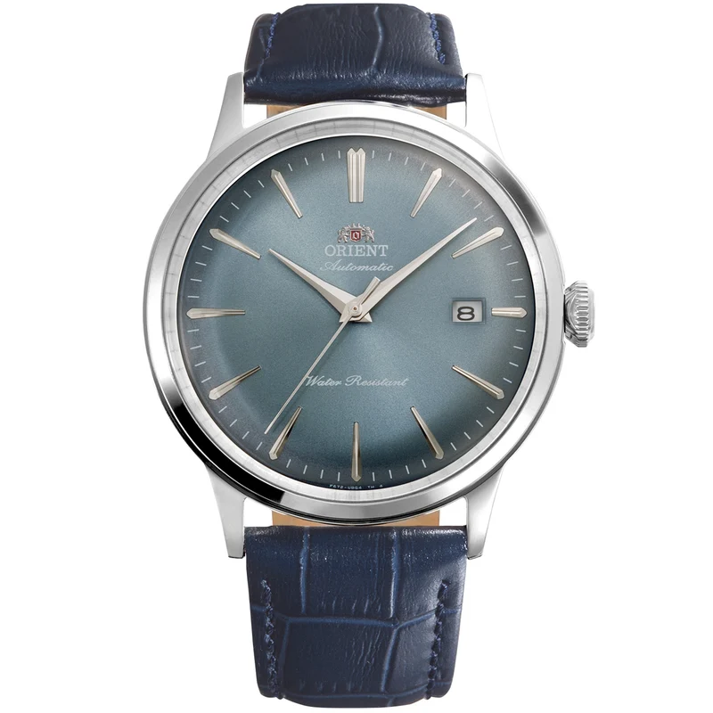 Orient Bambino 40.5mm Blue Dial Leather Mens Automatic Watch RA-AC0030L30B