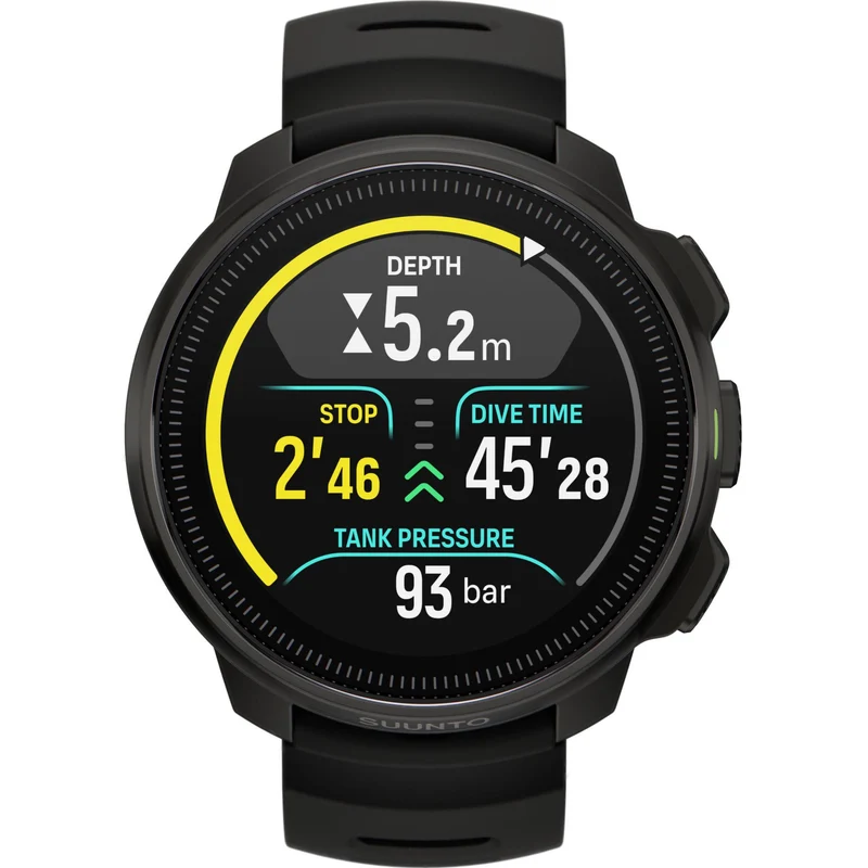 Suunto Ocean All Black Digital Silicone Smart Watch SS050982000