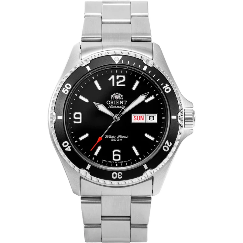 Orient Mako 41.5mm Black Dial Steel Mens Automatic Watch TAA02001B9
