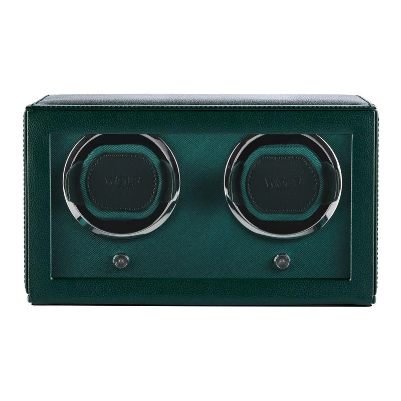 WOLF Cub Double Green Watch Winder with Cover 461241