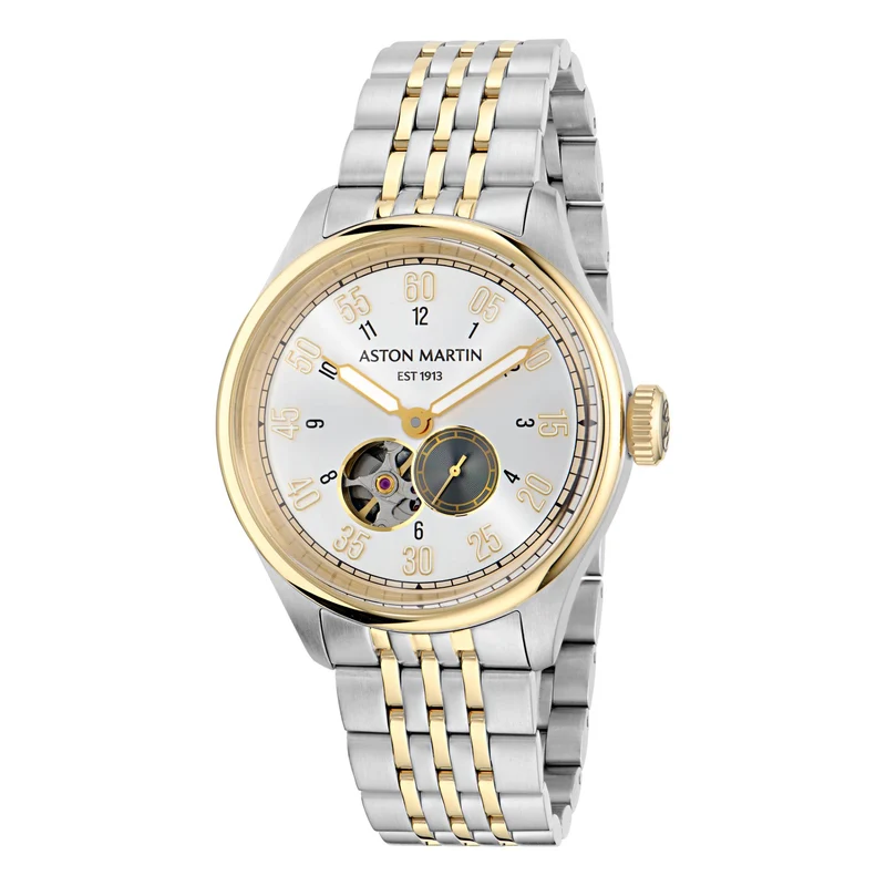 Aston Martin Automatic Silver Dial Two Tone RSST Bracelet Men's Watch MTTS1F503