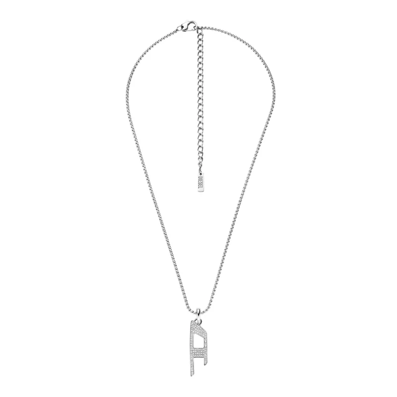 Diesel Stainless Steel Glitz Pendant Necklace DX1624040