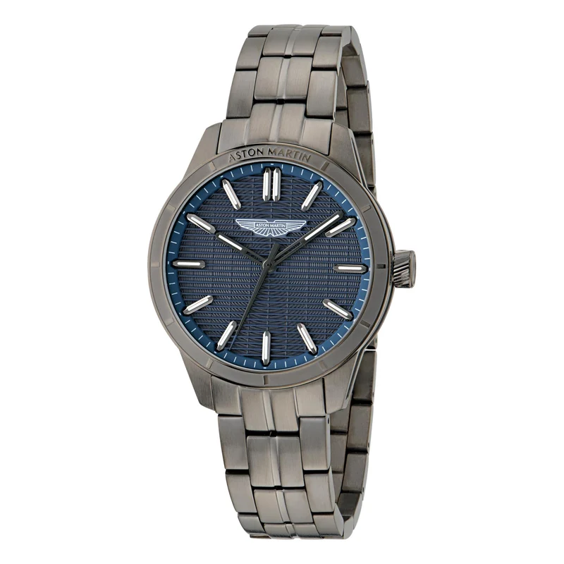 Aston Martin Quartz Blue Dial Gun RSST Bracelet Men's Watch MTIH1F504