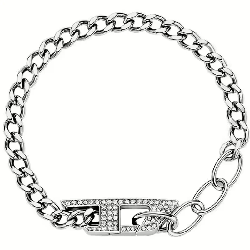 Diesel Stainless Steel Glitz Chain Bracelet DX1627040