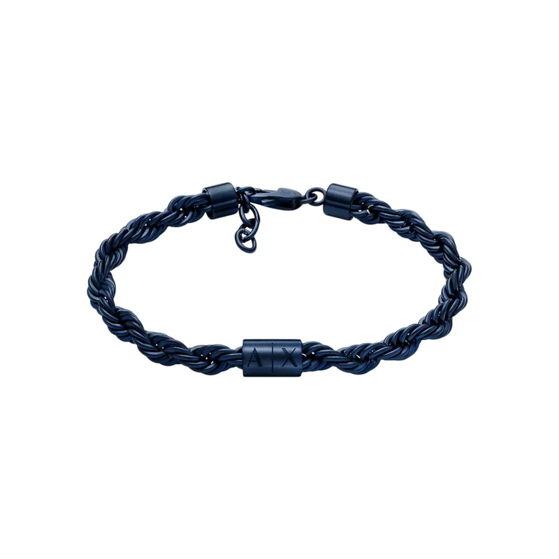 Armani Exchange Blue Stainless Steel Chain Men's Bracelet AXG0165470