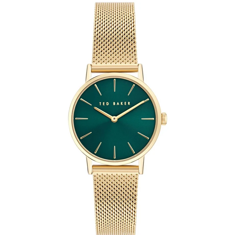 Ted Baker Staciie Green Dial Stainless Steel Strap Ladies Watch BKPSTF411