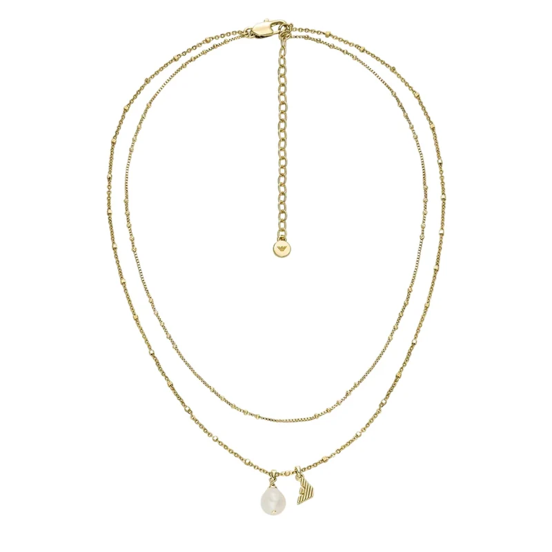 Emporio Armani Gold-Tone Brass Pendant Women's Necklace EGS3273710