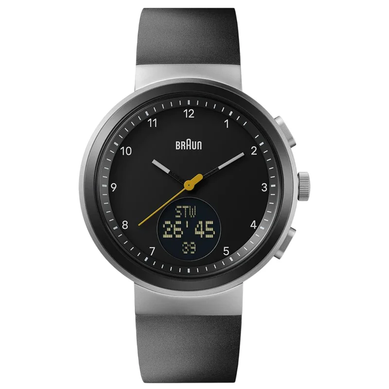 Braun Step Watch Black Dial Silicone Strap Watch BN0299NBKBKG
