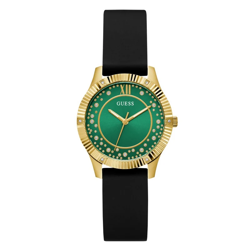 Guess Starstruck Green Dial Silicone Strap Women's Watch GW0766L3