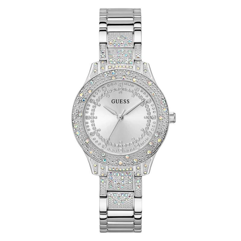 Guess Shooting Star Silver Dial Stainless Steel Strap Women's Watch GW0746L1