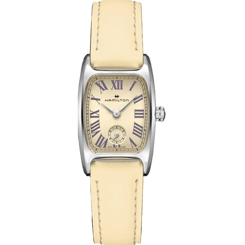 Hamilton American Classic 24mm Small Second Beige Dial Leather Ladies Quartz Watch H13321821