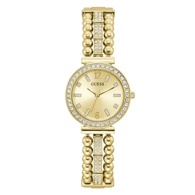 Guess Gala Champagne Dial Stainless Steel Strap Women's Watch GW0401L2