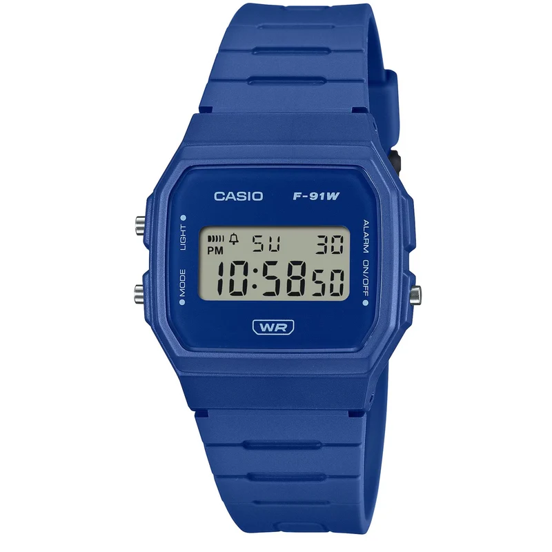 Casio Timeless Quartz Digital Resin Strap Watch F-91WB-2A1EF