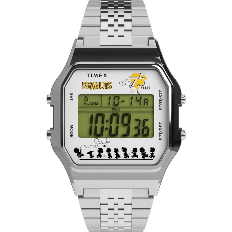 Timex Peanuts 34mm Digital Steel Quartz Watch TW2Y20000