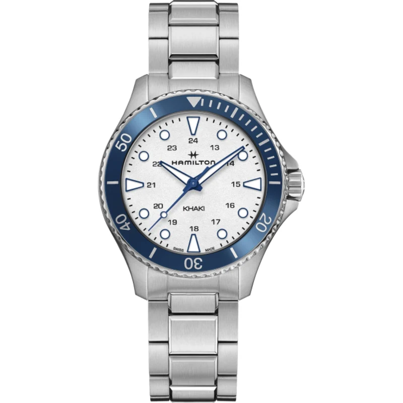 Hamilton Khaki Navy 37mm White Dial Steel Mens Automatic Watch H82231150