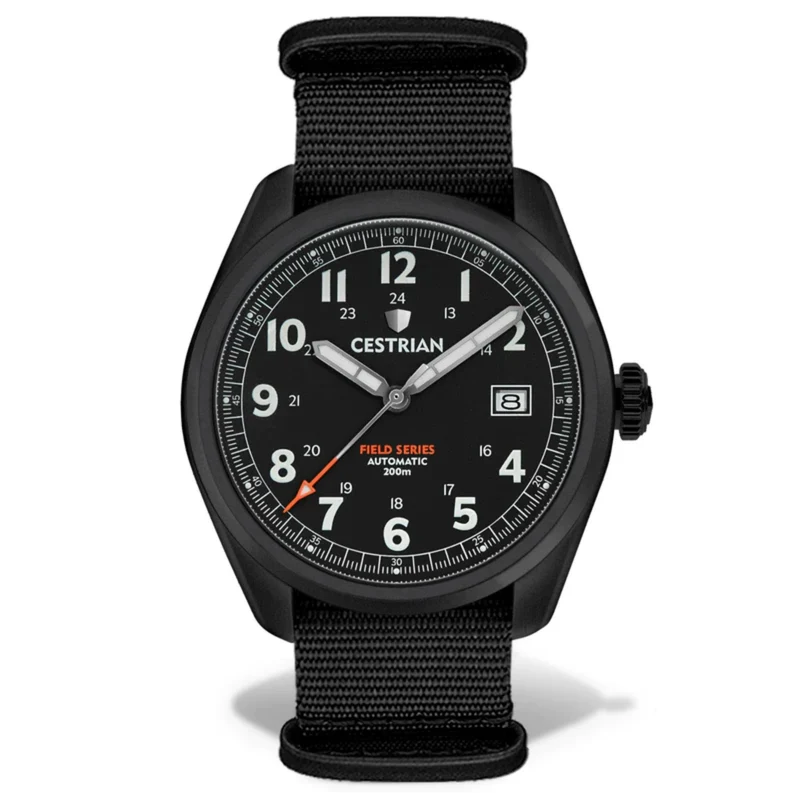 Cestrian Field Series Automatic Black Dial Black NATO Strap Men’s Watch CF121N5660
