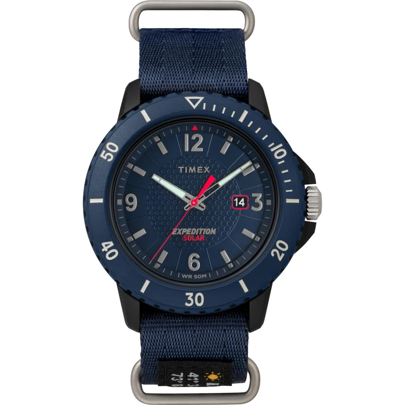 Timex Expedition 44mm Blue Dial Fabric Mens Quartz Watch TW4B14300