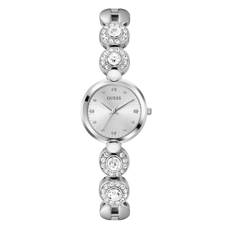 Guess Stardom Silver Dial Stainless Steel Strap Women's Watch GW0757L1