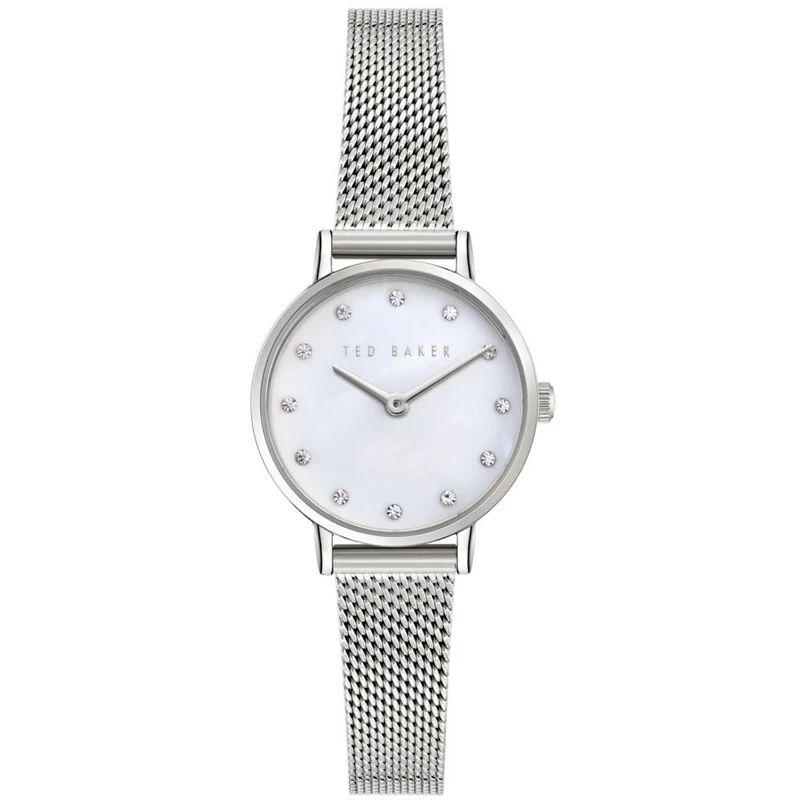 Ted Baker Staciie White Mother Of Pearl Dial Stainless Steel Strap Ladies Watch BKPSTF406