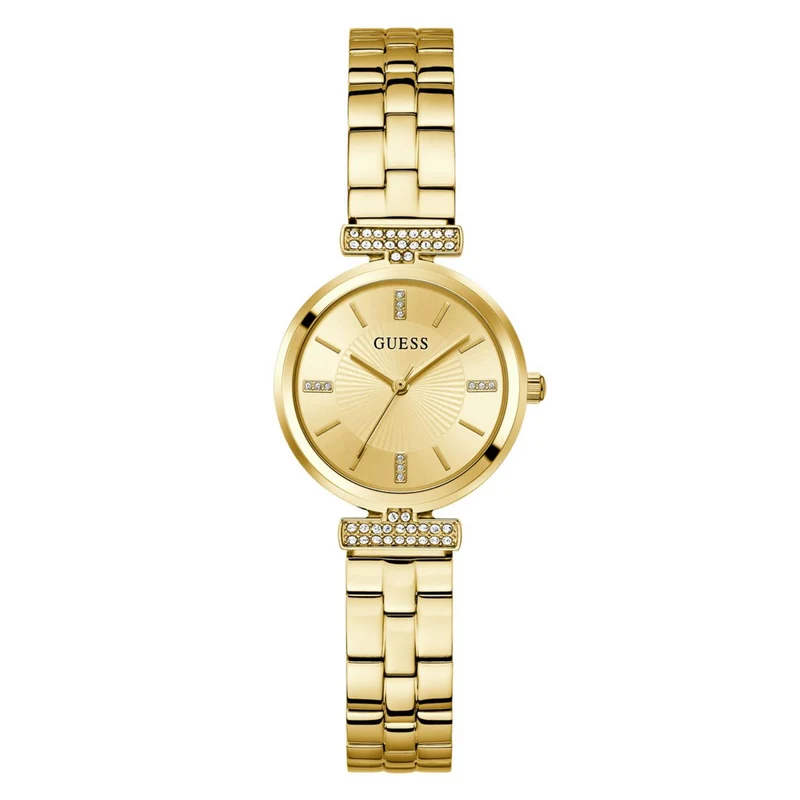 Guess Array Champagne Dial Stainless Steel Strap Women's Watch GW0762L2