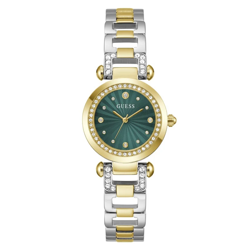 Guess Ginger Green Dial Stainless Steel Strap Women's Watch GW0869L1