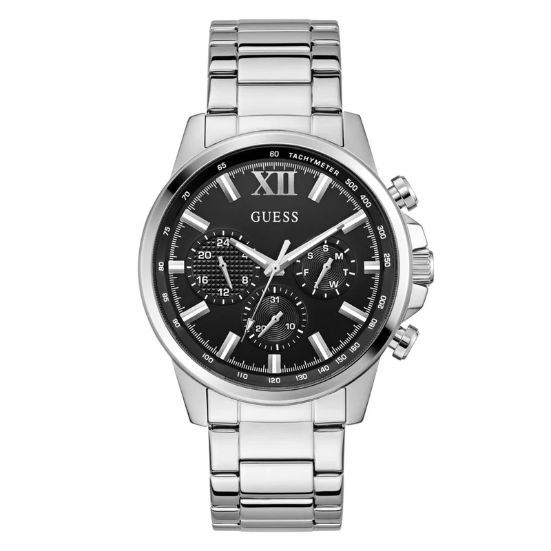 Guess Walker Black Dial Stainless Steel Strap Men's Watch GW0900G1