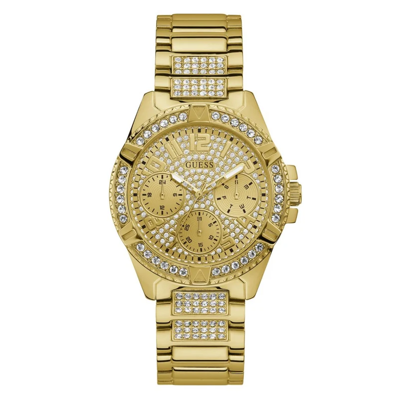 Guess Lady Frontier Champagne Dial Stainless Steel Strap Women's Watch W1156L2